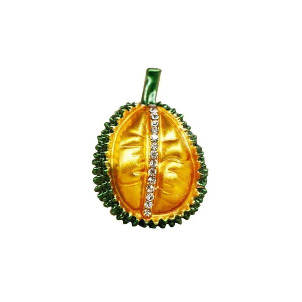MACY'S Durian fruit pin gold tone